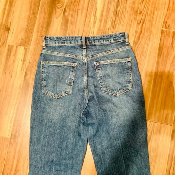 ZARA Ripped High Rise Bootcut Jeans - NWOT - Picture 6 of 8